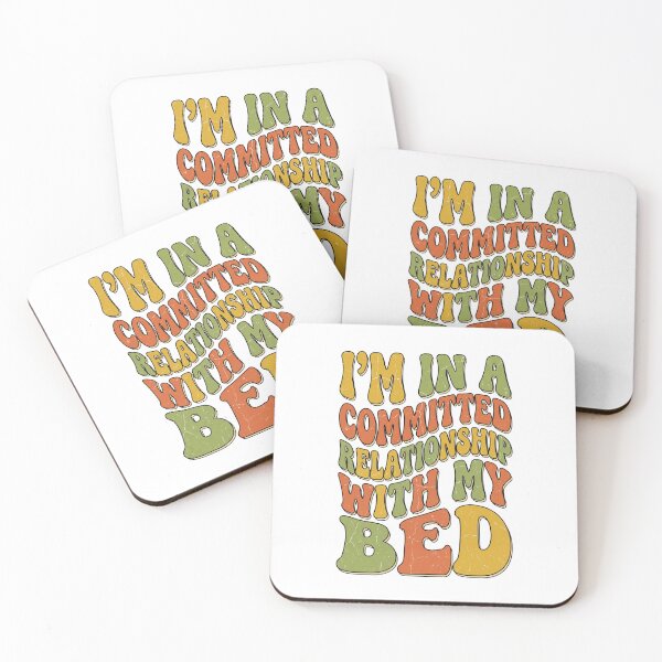Item preview, Committed Relationship With My Bed Retro Quote designed and sold by GrafTeesLab.