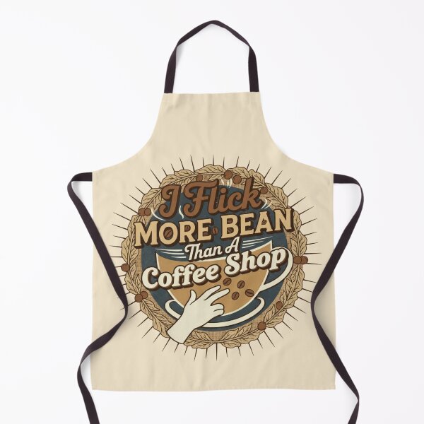 Item preview, I Flick More Bean Retro Coffee Humor Graphic designed and sold by axiksa10.