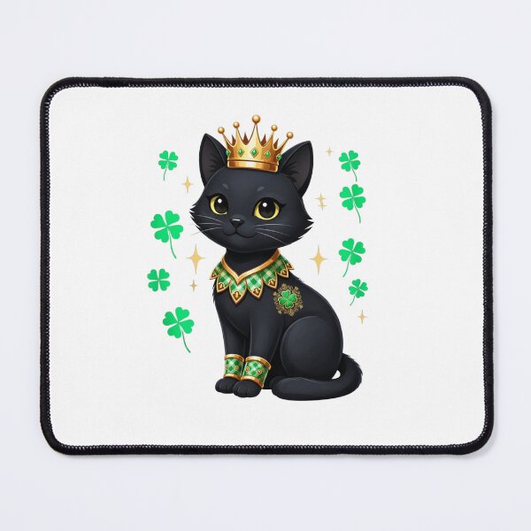Item preview, Lucky Black Cat King Irish St Patricks Day designed and sold by salmzouriart.
