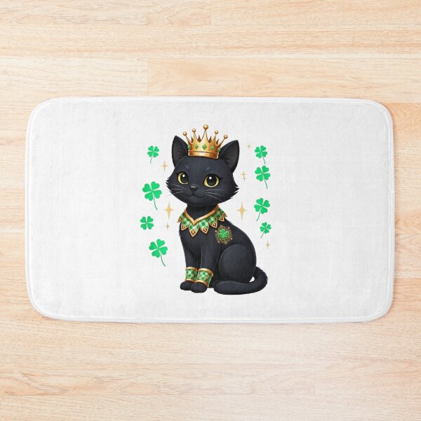 Item preview, Lucky Black Cat King Irish St Patricks Day designed and sold by salmzouriart.