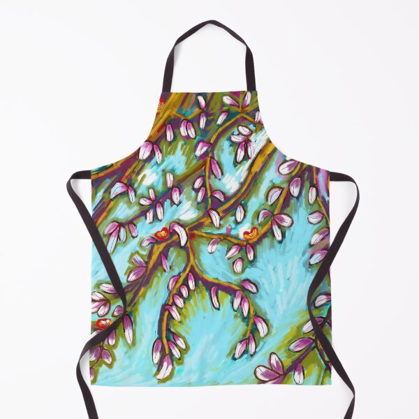 Item preview, Wisteria Flowers Art Turquoise Blue | Cascading Pink Blossoms Botanical Painting | Golden Branch Floral Illustration | Spring Garden Nature Art | Flower Lover Gift designed and sold by RayanaArt.