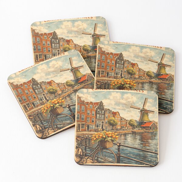 Item preview, Amsterdam Canals & Windmills designed and sold by RetroRoutes.