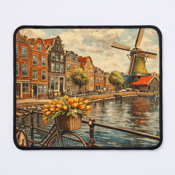 Item preview, Amsterdam Canals & Windmills designed and sold by RetroRoutes.