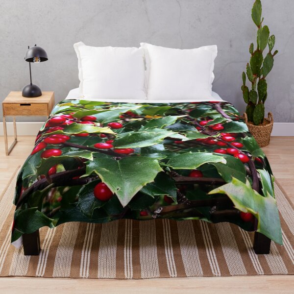 Item preview, Christmas traditional Holly berries and leaves photo designed and sold by hollycooper.