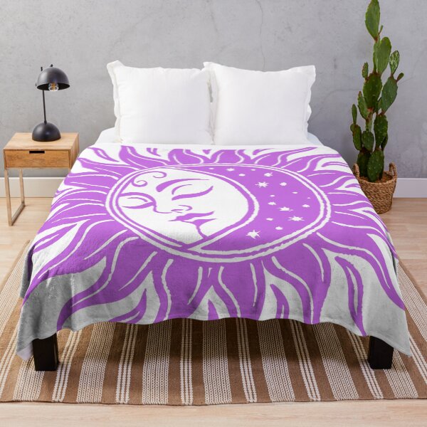 Item preview, Simple Lilac Sun and Moon with Stars designed and sold by AnimaliaStar.
