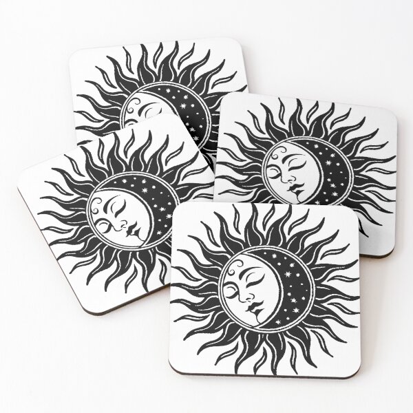 Item preview, Simple Sun and Moon with Stars designed and sold by AnimaliaStar.