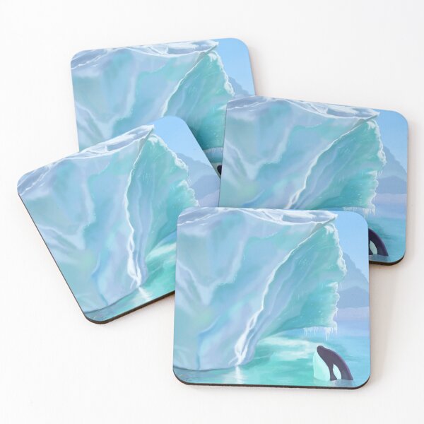 Item preview, A Special Place - Orca and Iceberg Art | Peaceful Ocean Nature Illustration  designed and sold by Imagination Reigns.