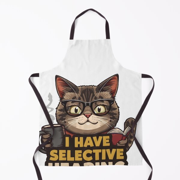 Item preview, I Have Selective Hearing Cat Coffee Reading Niche designed and sold by Feral Feline.