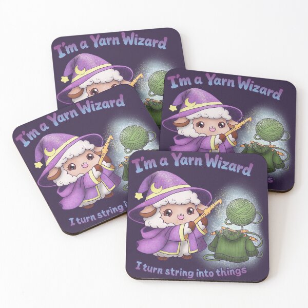 Item preview, I’m a Yarn Wizard – Knitting Magic Craft designed and sold by DerpCatSketches.