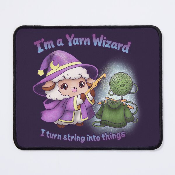 Item preview, I’m a Yarn Wizard – Knitting Magic Craft designed and sold by DerpCatSketches.