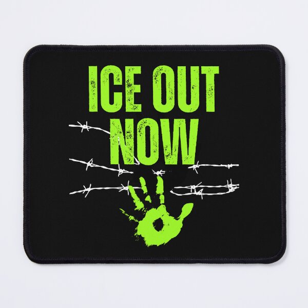 Item preview, ICE Out Now Barb Wire Resistance Protest Design designed and sold by EarthArtDesigns.