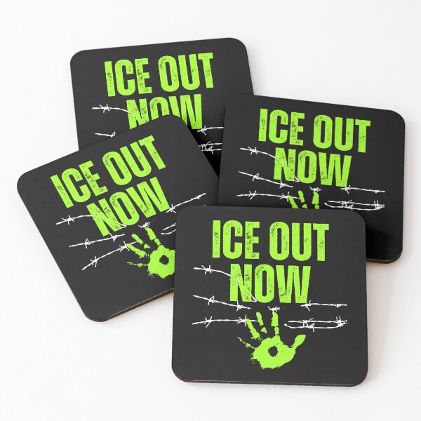 Item preview, ICE Out Now Barb Wire Resistance Protest Design designed and sold by EarthArtDesigns.