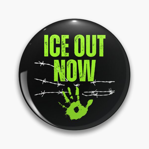 Item preview, ICE Out Now Barb Wire Resistance Protest Design designed and sold by EarthArtDesigns.