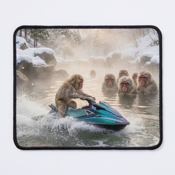 Item preview, Macaque on a Personal Watercraft Draws Ire designed and sold by Tridentulus.