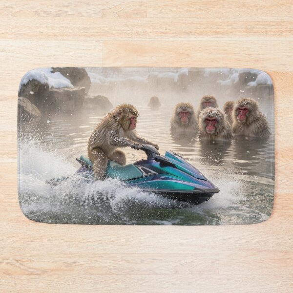 Item preview, Macaque on a Personal Watercraft Draws Ire designed and sold by Tridentulus.