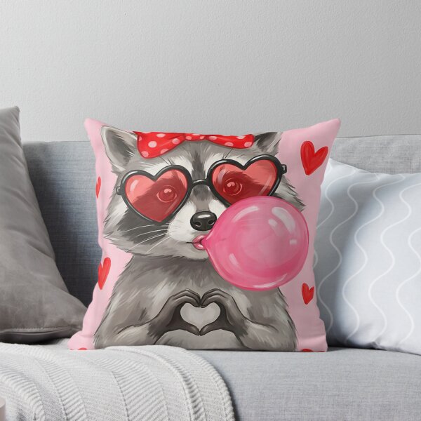 Item preview, Vintage Leopard Funny Valentine Raccoon Lover Heart XOXO designed and sold by tarikusa02.