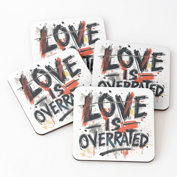 Item preview, Love Is Overrated – Bold Sarcastic Quote Sticker designed and sold by GOTCHO1.