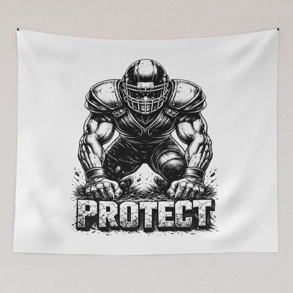 Item preview, Mean Strong Football Player Lineman  designed and sold by CoolShirtDepot.