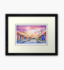 suburban watercolor Framed Print