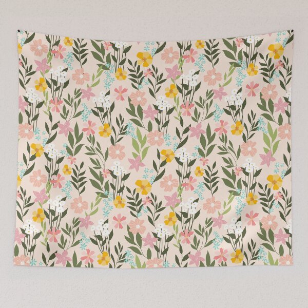 Item preview, Cottagecore Modern Abstract Muted Florals  designed and sold by dyesandpigments.