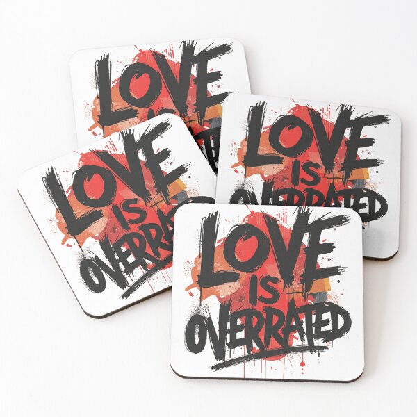 Item preview, Love Is Overrated – Relatable Quote for Singles designed and sold by GOTCHO1.