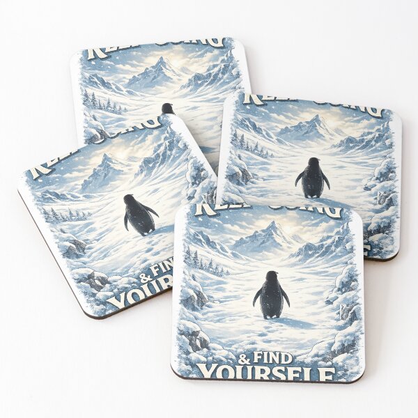Item preview, Keep Going Penguin – Minimalist Snow Motivation Art designed and sold by HAZGIVAB.