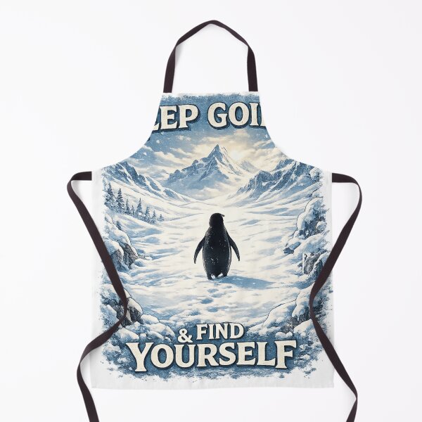 Item preview, Keep Going Penguin – Minimalist Snow Motivation Art designed and sold by HAZGIVAB.