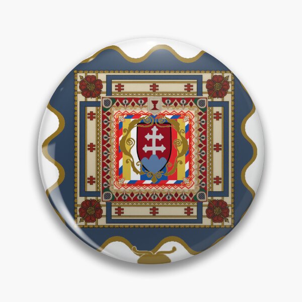 Item preview, Slovakia Flag Art Intricate Traditional Symbols designed and sold by Based History.