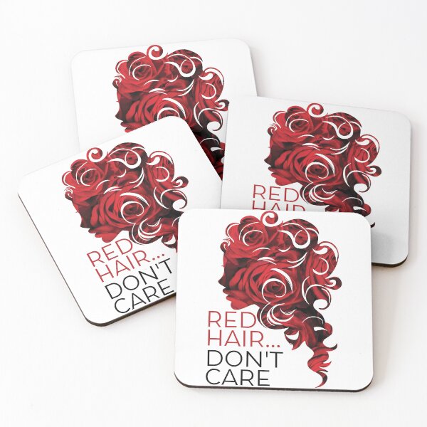 Item preview, Red Hair...Don't Care with silhouette of woman designed and sold by CHASAcreative.