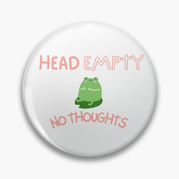 Item preview, Head Empty No Thoughts Frog Tee | Cute Green Frog Illustration, Funny Minimalist Meme Art designed and sold by aubreyyo.