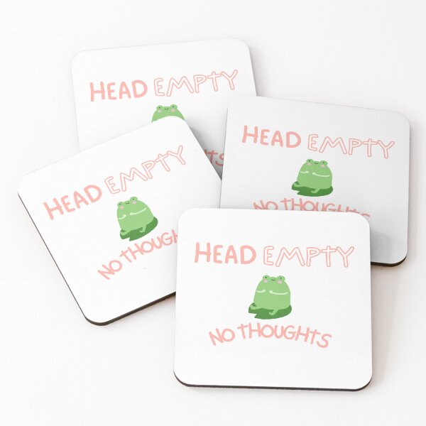 Item preview, Head Empty No Thoughts Frog Tee | Cute Green Frog Illustration, Funny Minimalist Meme Art designed and sold by aubreyyo.