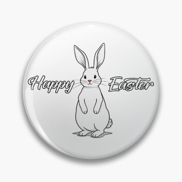 Artikelvorschau, Happy Easter – Minimal Bunny Illustration entworfen und verkauft von Topoartispp.