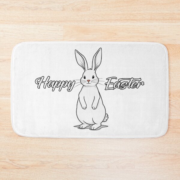 Artikelvorschau, Happy Easter – Minimal Bunny Illustration entworfen und verkauft von Topoartispp.