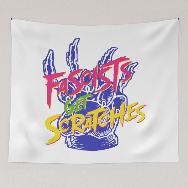 Item preview, FASCISTS GET SCRATCHES designed and sold by oddwonders.