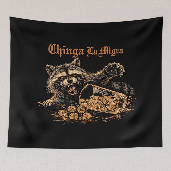Item preview, Chinga La Migra Pro Immigration Human Rights Abolish Ice Raccoon designed and sold by will freed18.