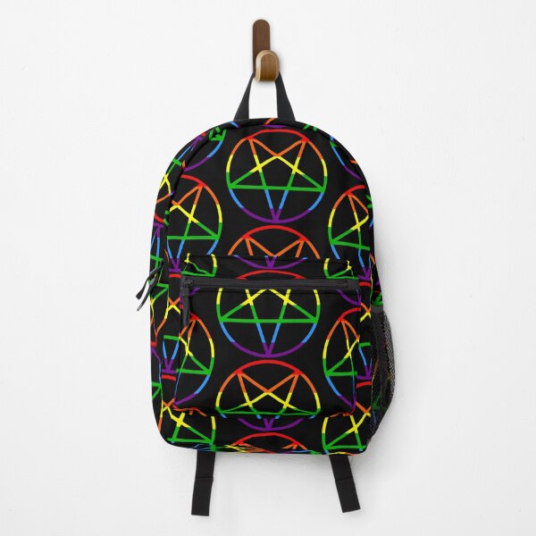 Item preview, gay pride flag pentagram rainbow designed and sold by Gossip Rag.