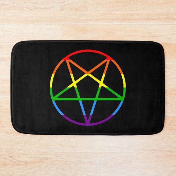 Item preview, gay pride flag pentagram rainbow designed and sold by Gossip Rag.