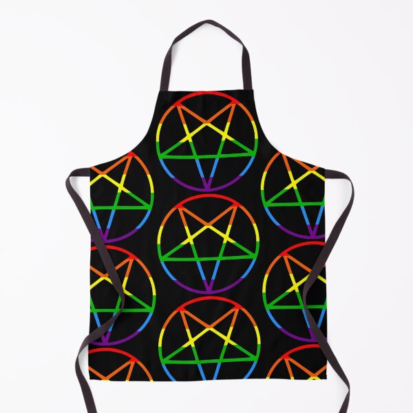 Item preview, gay pride flag pentagram rainbow designed and sold by Gossip Rag.