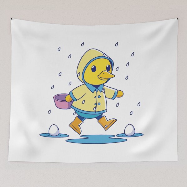 Item preview, Happy Duck in rain designed and sold by SuperAIstar.