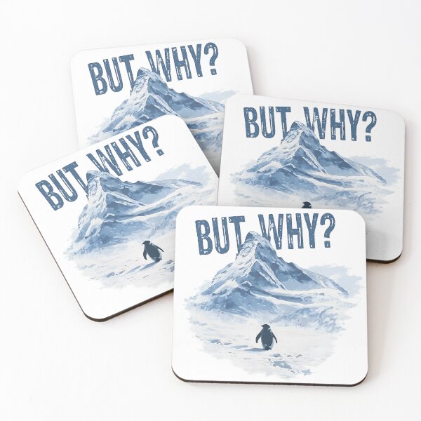 Item preview, But Why? – Penguin Facing the Mountain designed and sold by InnerOutDesigns.