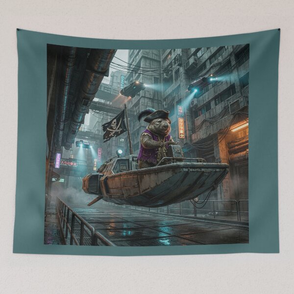 Item preview, Wombat Pirate in a Dystopian Future designed and sold by Tridentulus.