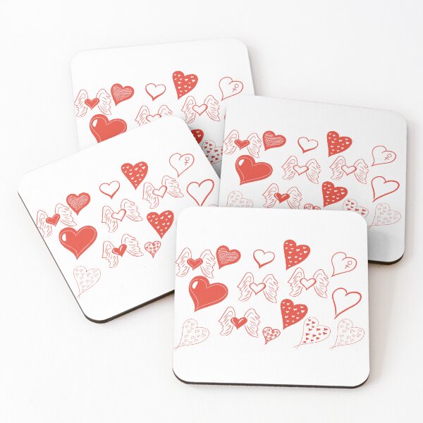 Aperçu de l'œuvre Illustration d'amour de cœurs ailés – Art PNG romantique audacieux créée et vendue par Nata-pattern.