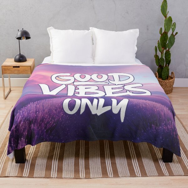 Item preview, Good Vibes Only... Rainbow over a field of purple plants designed and sold by CHASAcreative.
