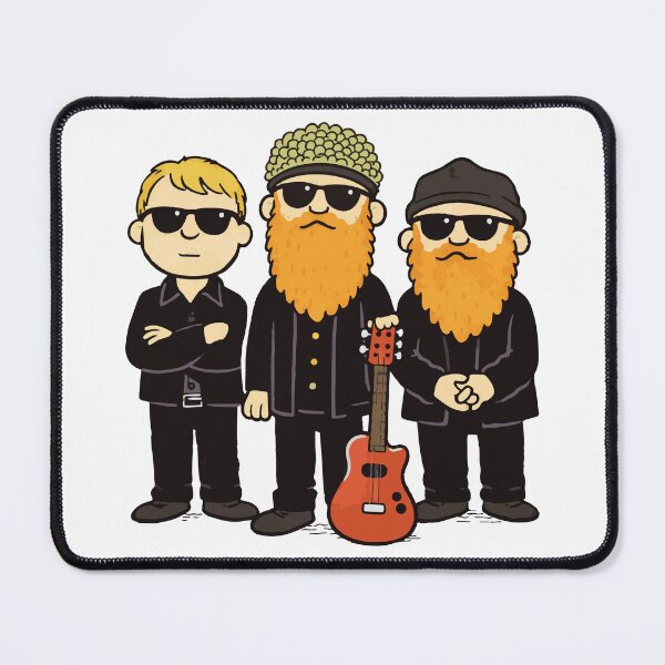 Item preview, Texas Blues Rock Beards Trio – Retro Cartoon Rock designed and sold by SubSonic Shirts.