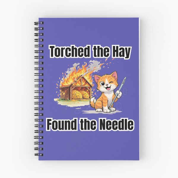Item preview, Needle in Haystack torched the hay funny kitten designed and sold by TheScruffyGoose.
