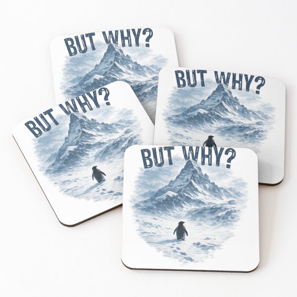 Item preview, But Why? – Penguin Facing the Mountain designed and sold by InnerOutDesigns.