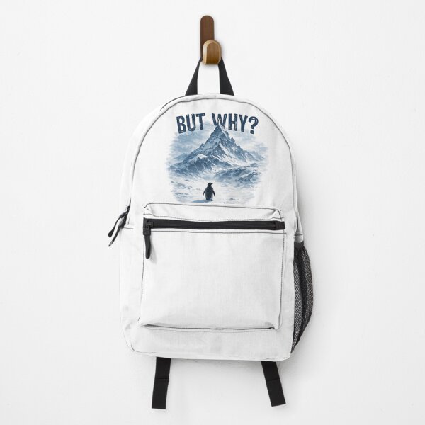 Item preview, But Why? – Penguin Facing the Mountain designed and sold by InnerOutDesigns.