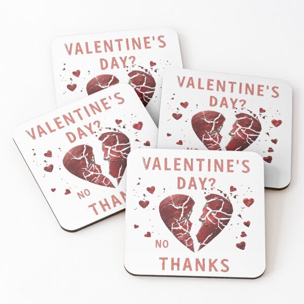 Item preview, Valentine's Day? No Thanks – Minimalist Quote Sticker designed and sold by GOTCHO1.