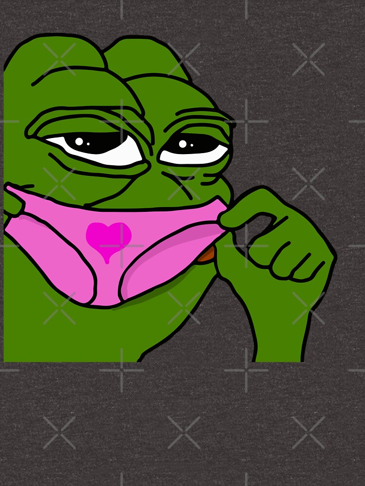  Pepe  The Frog sniffing pink panties with heart Rare Pepe  