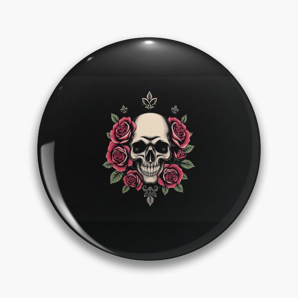 Item preview, Skull and roses designed and sold by ElderEmoDesigns.